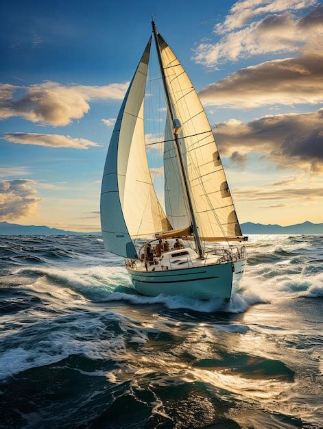 Premium Photo Regatta Of Sailing Ships With White Sails On The High