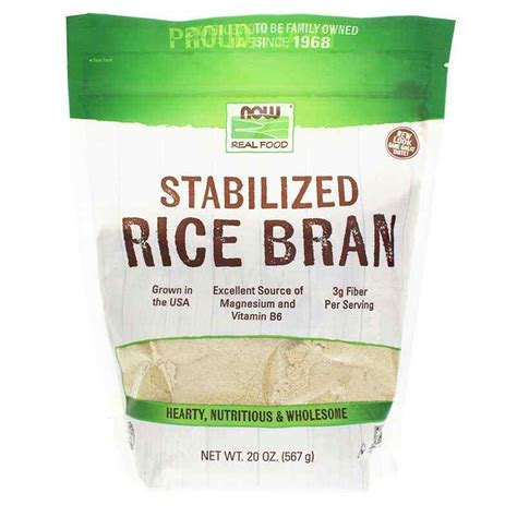 Rice Bran Powder Stabilized NOW Foods