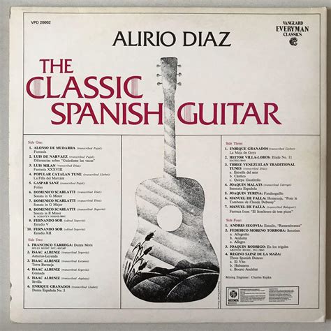 Alirio Diaz Plays The Classic Spanish Guitar Vanguard Vpd Lp