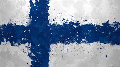 Finland Flag Wallpaper Grungy Splatter By Garyckarntzen On Deviantart