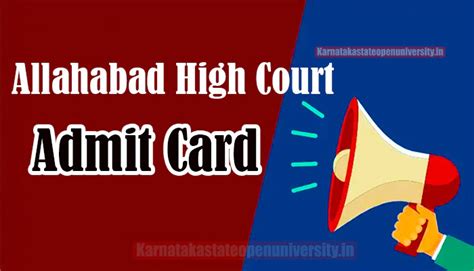 Allahabad High Court Admit Card 2025 Release Date Ahc Group C D