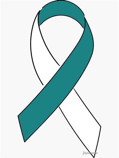 Cervical Cancer Awareness Ribbon Sticker For Sale By Kamalpanesar