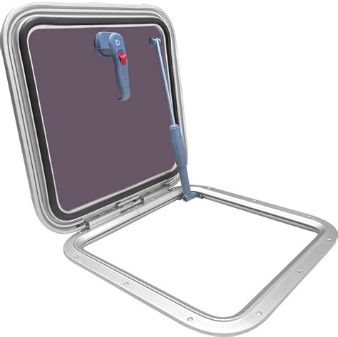 Isure Marine Anodized Aluminum 16 7 X 16 7 Push Out Deck Hatch Boat Yacht Square