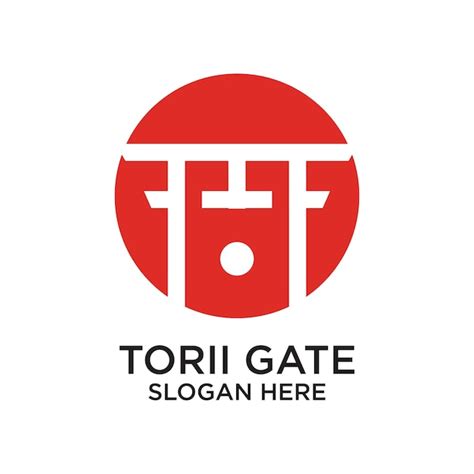 Conception Du Logo De La Porte Torii Concept Simple Vecteur Premium