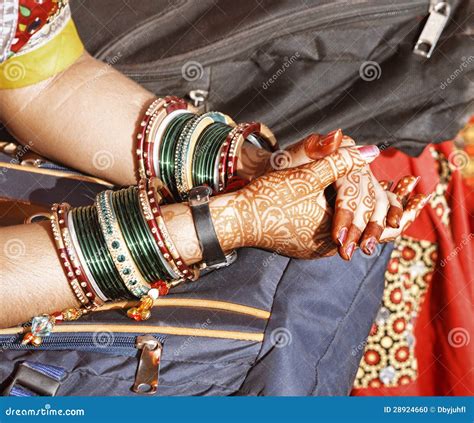 Hands Of A Young Indian Woman Stock Photo Image Of Fingers Henna