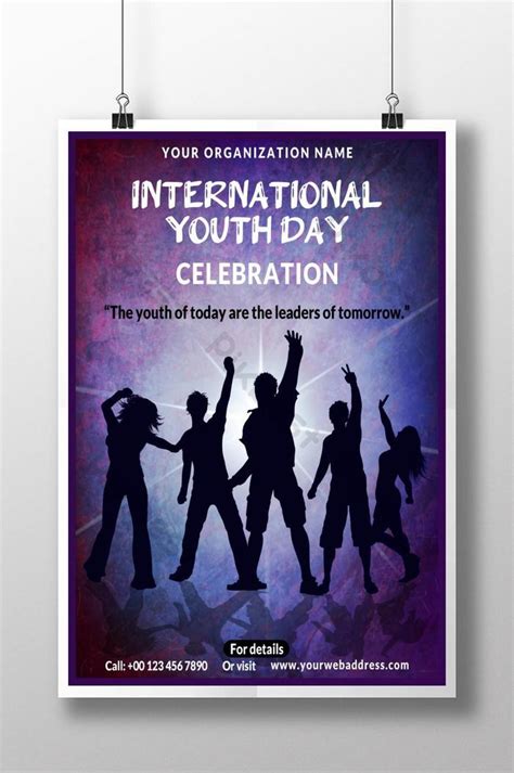 International youth day celebration poster | PSD Free Download - Pikbest