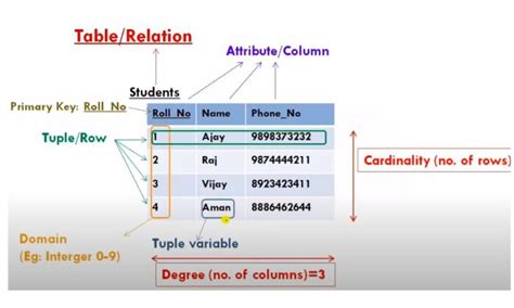 The Concepts Of Relational Model In Dbms Usemynotes