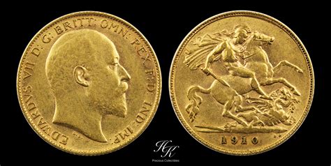 HK Precious Collectibles - Gold half sovereign (1/2) 1910 "Edward VII ...