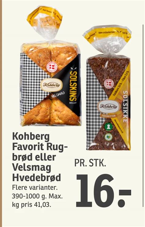 Kohberg Favorit Rugbr D Eller Velsmag Hvedebr D Tilbud Hos Spar