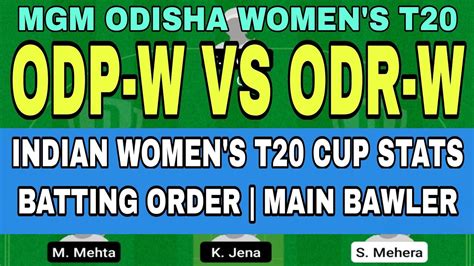 ODP W VS ODR W DREAM11 TEAM MATCH ANALYSIS PREDICTION ODPW VS