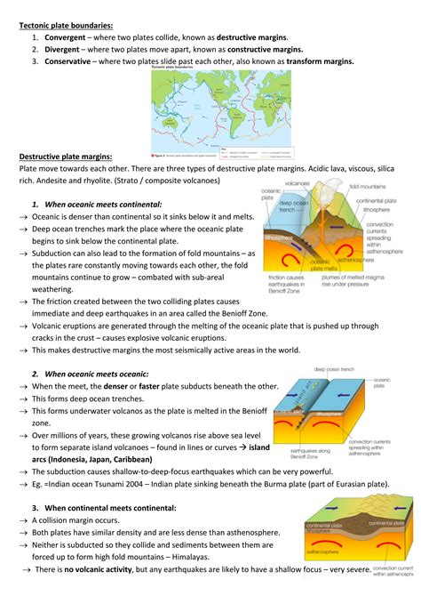 SOLUTION Tectonic Processes And Hazards Notes Studypool