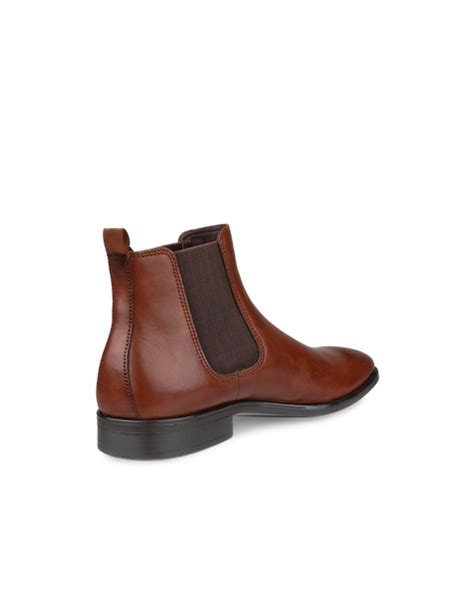 Mens Ecco® Citytray Leather Chelsea Boot Brown