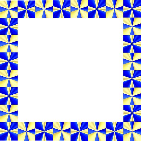 Blue And Gold Frame Png