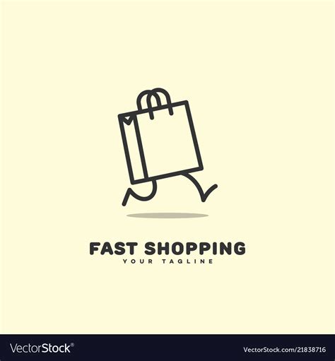 Fast Shopping Logo Royalty Free Vector Image Vectorstock