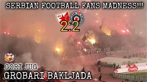 Crvena Zvezda Partizan 2 2 Grobari Bakljada Haos Na Jugu Marakane