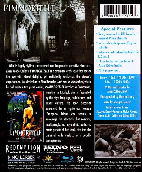 Blu Ray And Dvd Covers KINO LORBER REDEMPTION BLU RAYS BY SPINE NUMBER SETS 1 THE NUDE