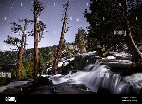 A Beautiful And Starry Night Over Eagle Falls Emerald Bay State Park