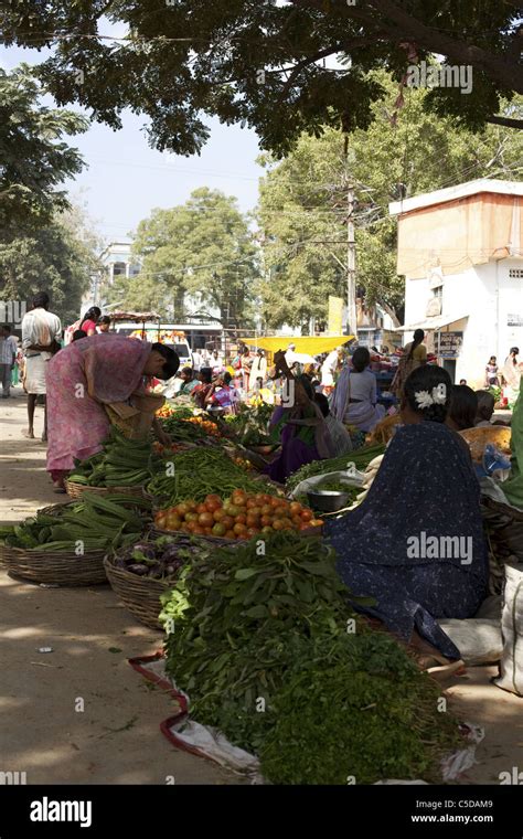 Indian Street Market Sellers Stock Photo Alamy