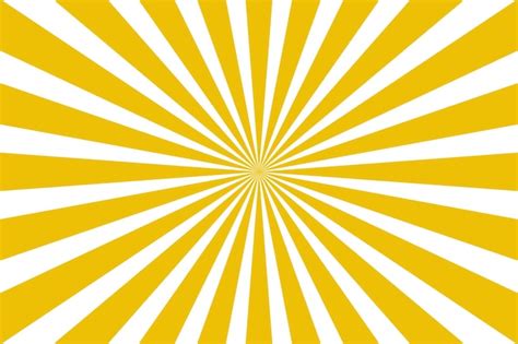 Sunburst Jaune Moderne Abstrait Rayons De Soleil Vector Illustration