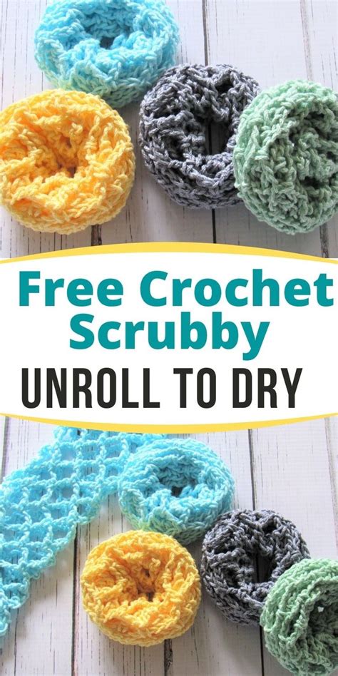 Best Crochet Scrubbie Free Pattern Unroll To Clean Crochet Dreamz