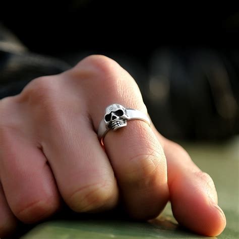 Bague avec une tête de mort Mexicaine Pas cher Bijou homme