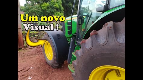 Instalação dos paralamas no John Deere 6100J Veja como ficou