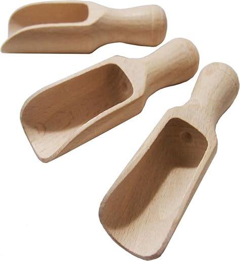 Efo Small Wooden Scoop Set 3pcs Multipurpose Wooden Spoons Wood