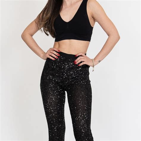 Sequin Pants Etsy