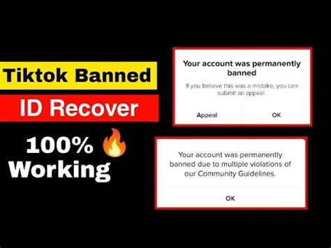 How To Recover Tiktok Permanently Banned Id Tik Tok Account