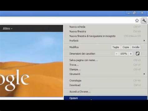 Come Cambiare Pagina Iniziale Su Google Chrome Youtube