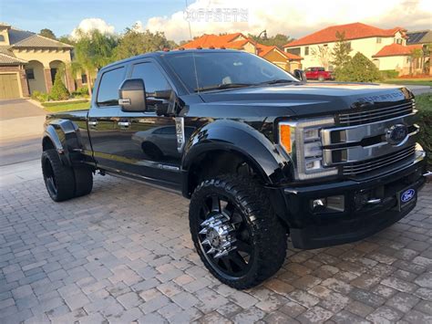 2018 Ford F 350 Super Duty Wheel Offset Super Aggressive 3 5 Leveling Kit 551733 Custom