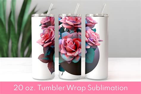 Rose Bouquet Flowers V Tumbler Wrap Graphic By Tcha Studio