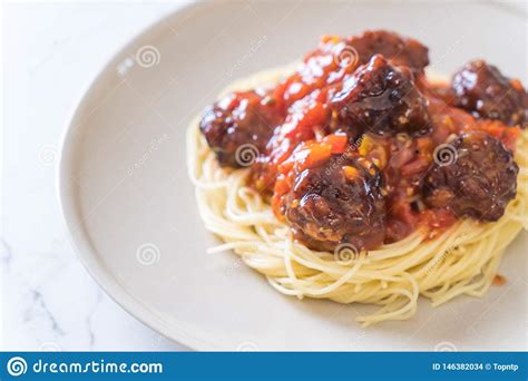 Espaguete Meatballs Foto De Stock Imagem De Alm Ndega