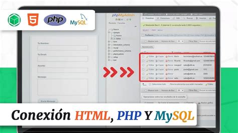 Conecta Un Formulario Html Con Php A Una Base De Datos Mysql 🥇 Youtube