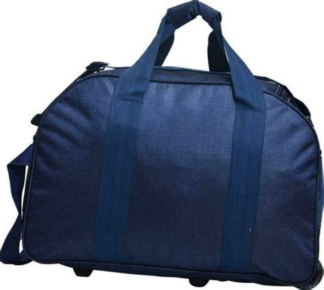 FEDRA Blue Polyester Strolley Duffle Bag With Wheels 40 L JioMart