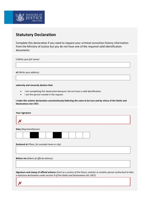 Statutory Declaration Form Fill And Sign Online With Lumin