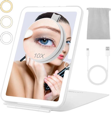 Lukymiro Rechargeable Travel Makeup Mirror With Lights