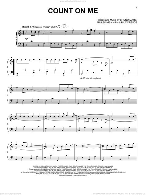 Count On Me [classical Version] Sheet Music For Piano Solo Pdf