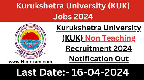 Kurukshetra University Kuk Non Teaching Staff Recruitment