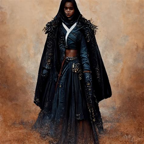 Feyre Archeron Letitia Wright Female Assassin Rogue Midjourney