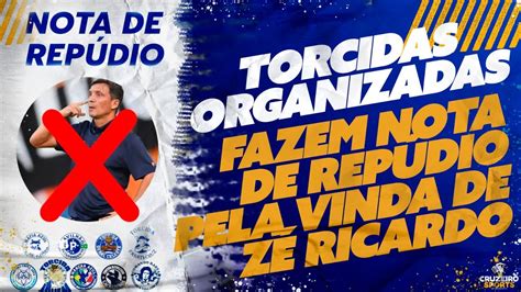 TORCIDAS ORGANIZADAS DO CRUZEIRO FAZEM NOTA DE REPÚDIO PELA VINDA DE