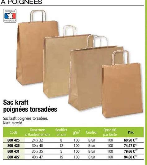 Promo Sac Kraft Poignées Torsadées chez Hyperburo iCatalogue fr