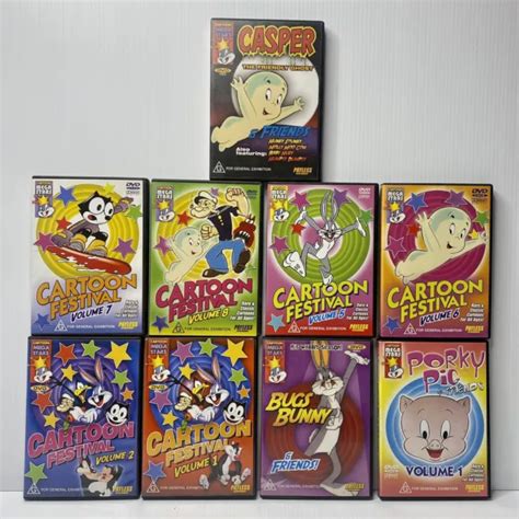 Cartoon Megastars Dvds Bundle X 9 Rare Classic Cartoons For All Ages