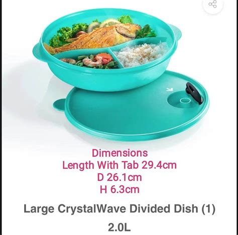 Tupperware Reheatable Crystalwave Divided Lunch Box Lazada