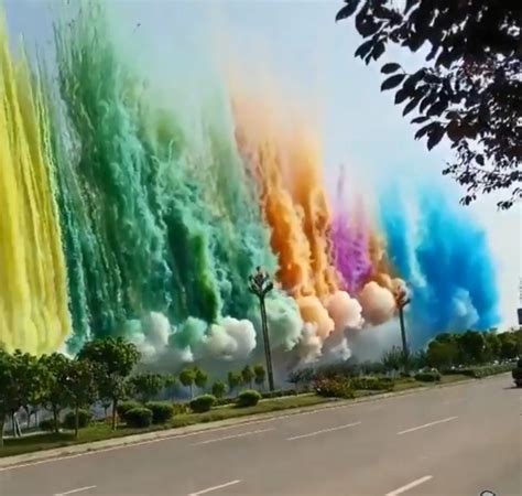 Daytime Rainbow Smoke Fireworks Slaylebrity