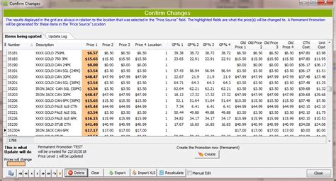 CPI Change's using Mass Price Calculator