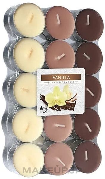 Bispol Vanilla Scented Candles Tea Candles Vanilla 30 Pcs Makeup Jp