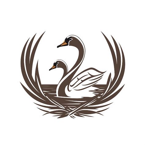 Plantilla del logotipo del cisne Ilustración vectorial de un logotipo