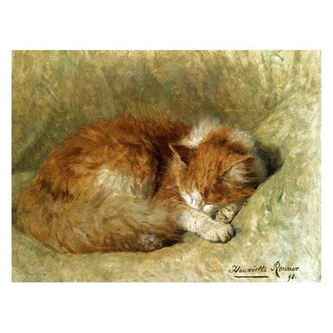 Tile Mural A Sleeping Cat By Henriette Ronner Knip Ceramic Ceramic