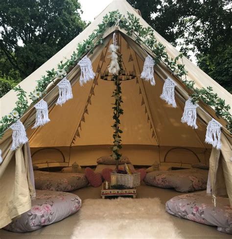 Fully Decorated Bell Tent Hire For Glamping Private Parties